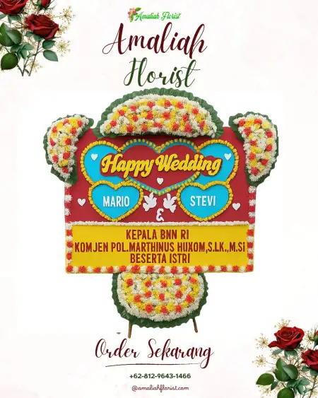 Papan Bunga Pernikahan Cageur